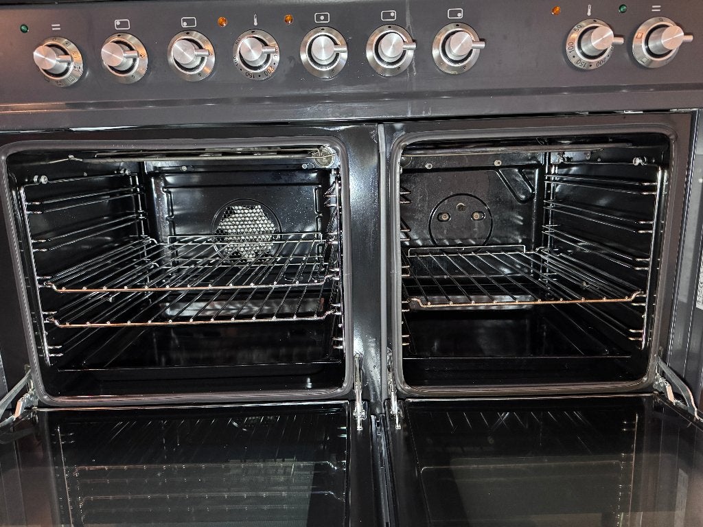 Boretti gasfornuis 100 cm breed, 2 ovens, grillplaat., Gebruikt, 60 cm of meer, Gas, Vrijstaand