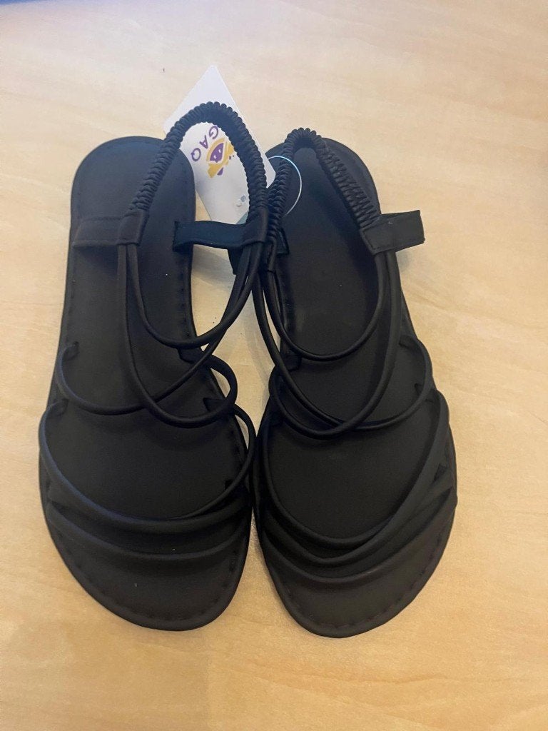 Dames Elegante / Kruisband Platte Sandalen, Kleding | Dames, Zwart, Nieuw, Sandalen of Muiltjes, Ophalen of Verzenden