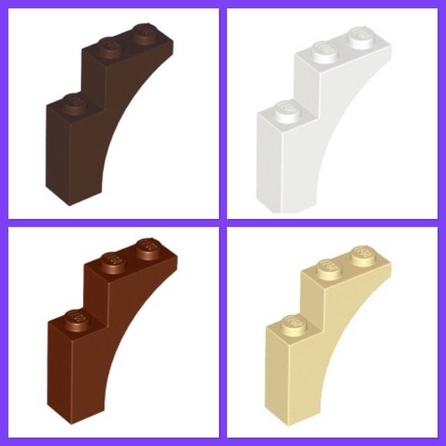 lego boogjes 1x3x3 in 4 kleuren meerdere op voorraad, Ophalen of Verzenden, Nieuw, Accessoire, Lego