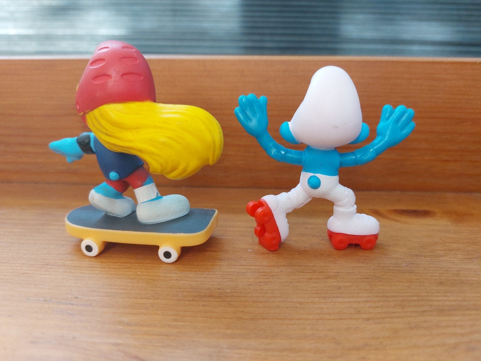 Skateboard smurfin en rolschaats smurf De Smurfen, Verzamelen, Smurfen, Ophalen of Verzenden