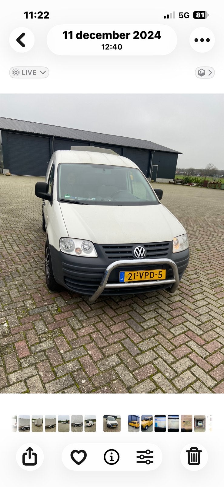 Volkswagen Caddy 2.0 SDI 51KW Bestel Baseline 2008, Auto's, Voorwielaandrijving, 4 cilinders, Volkswagen, Wit