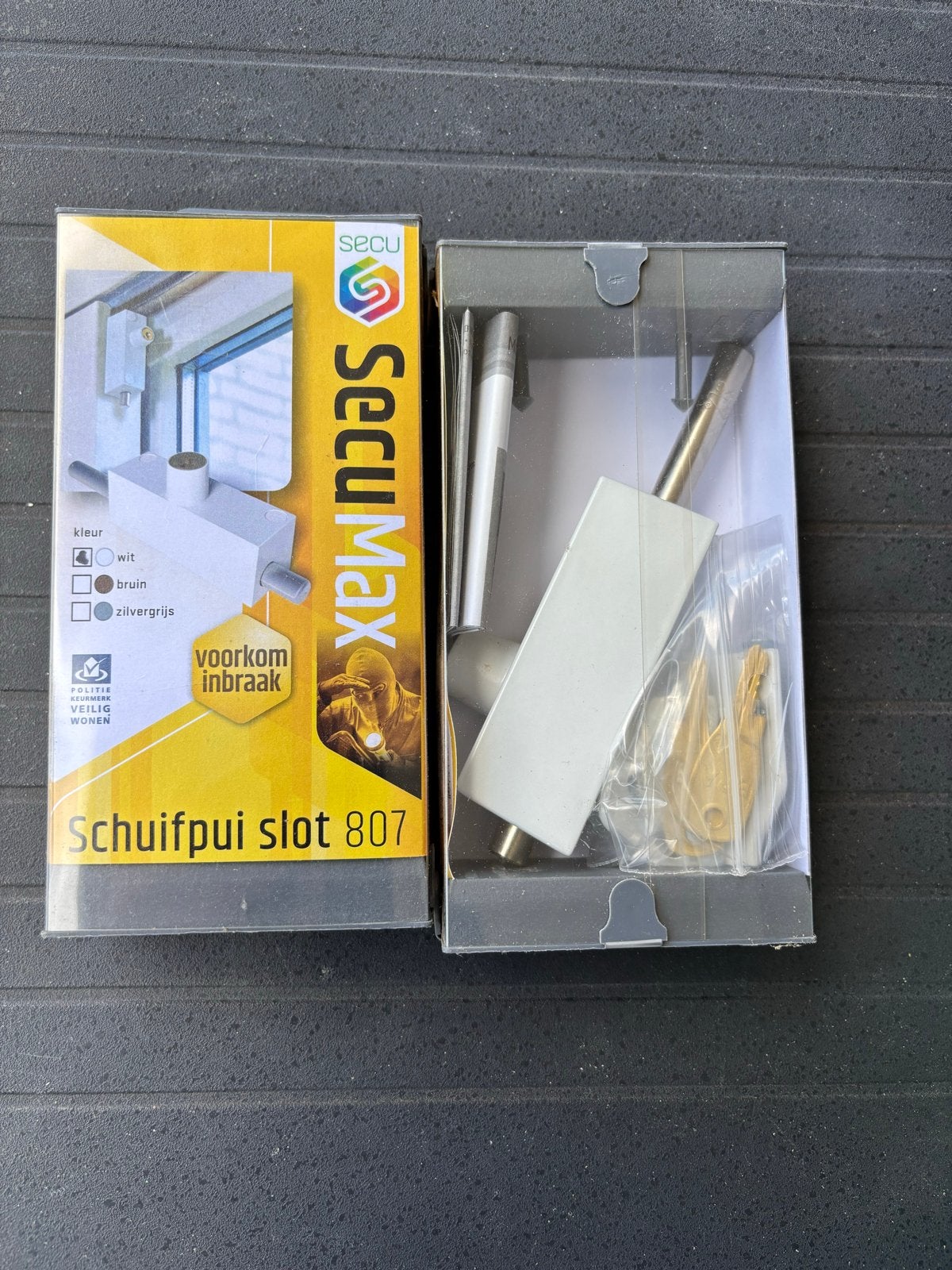 2 SecuMax Schuifpuislot 807 - Nieuw in verpakking, Ophalen, Nieuw, Overige materialen, Slot