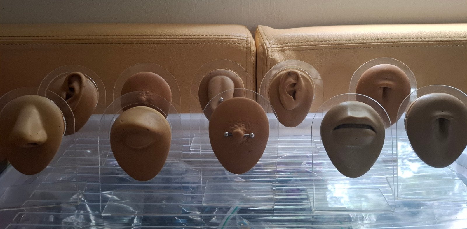 10 x siliconen lichaamsdelen piercings, Overige materialen, Gebruikt, Verzenden