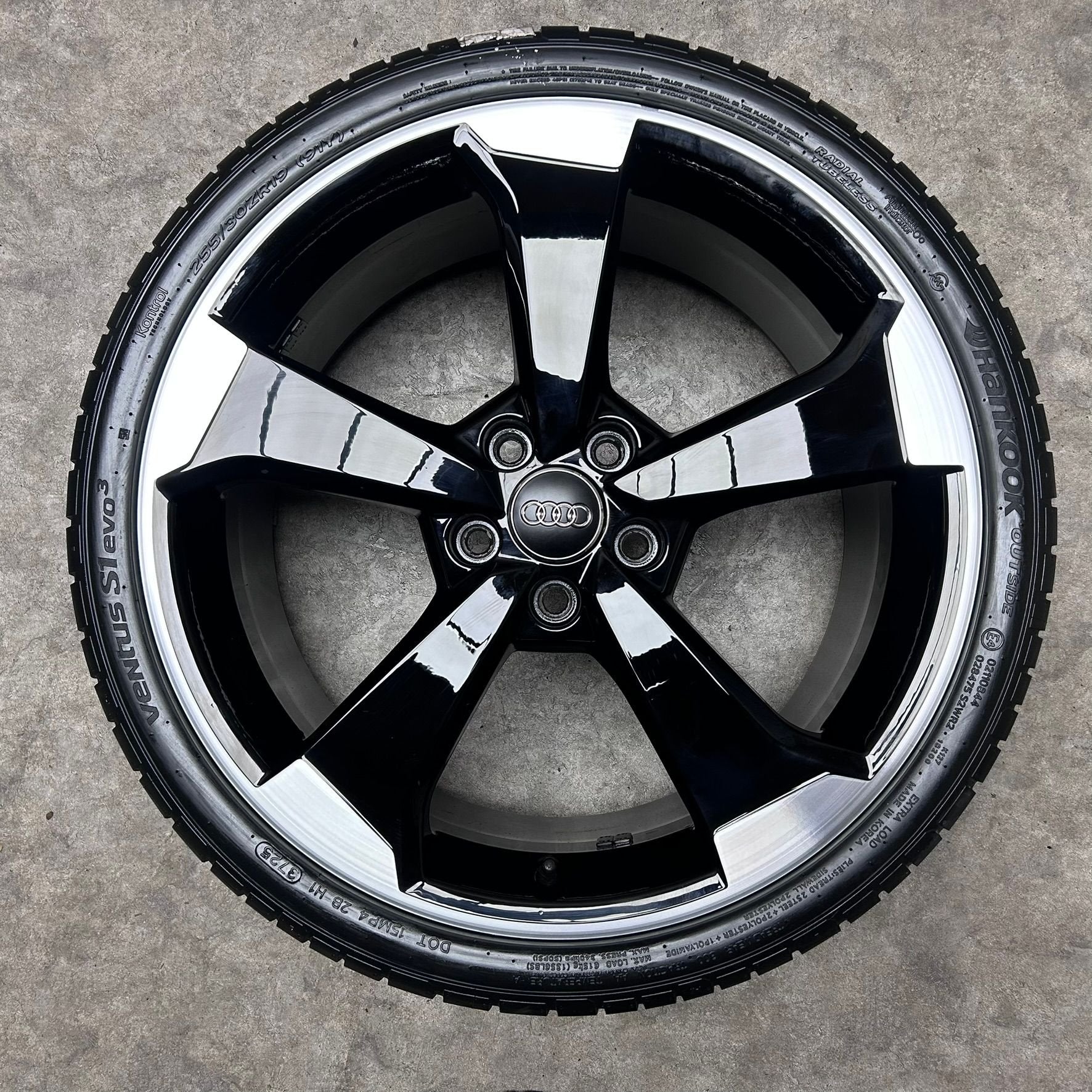 19 inch originele rotor velgen + zomerbanden Audi RS3, 19 inch, Gebruikt, -, -