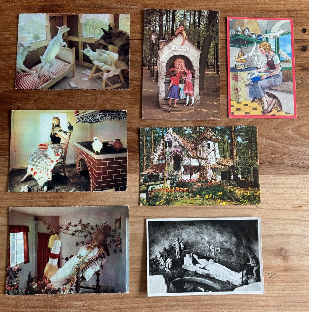 Oude Sprookjes Kaart Kaarten De Efteling Ibbenbüren1960-1970, Ophalen of Verzenden, 1960 tot 1980, Overige thema's