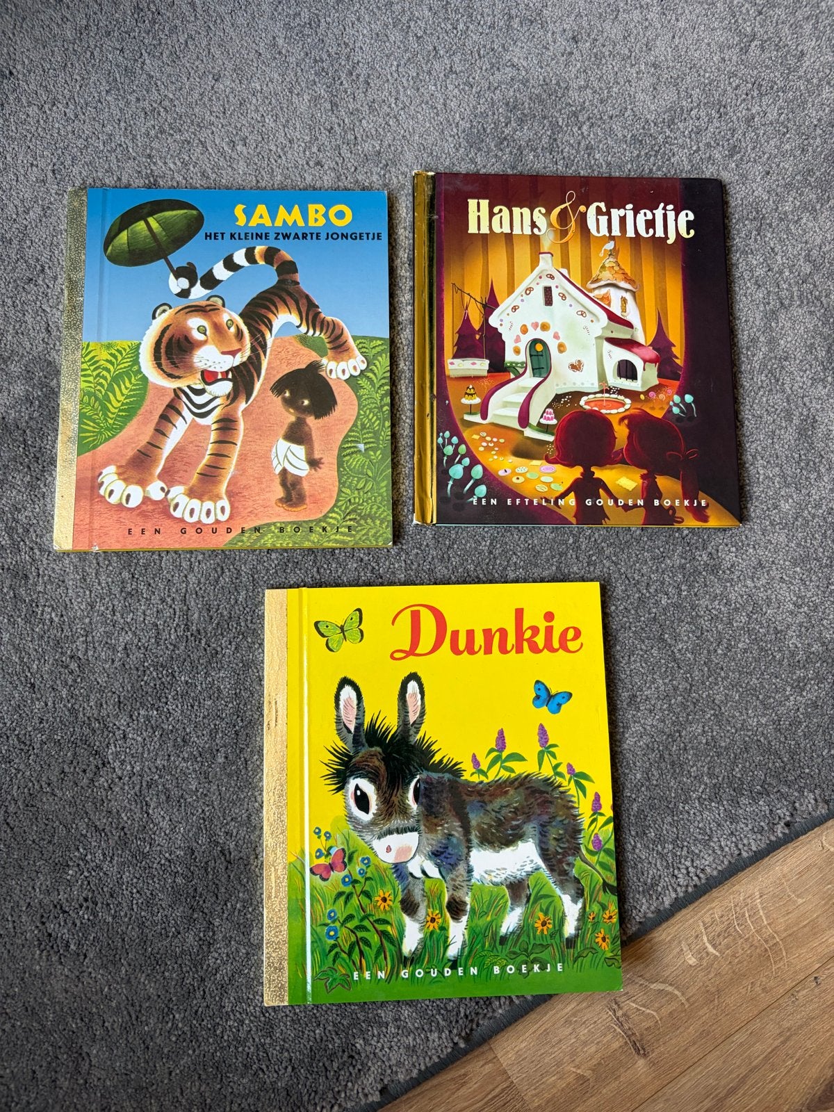 Gouden Boekjes: Sambo, Hans & Grietje, Dunkie, Ophalen of Verzenden, Gelezen, Sprookjes