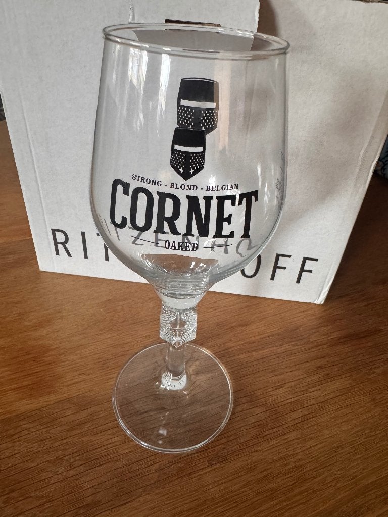 6 nieuwe Cornet glas op voet, Ophalen of Verzenden, Nieuw, Bierglas