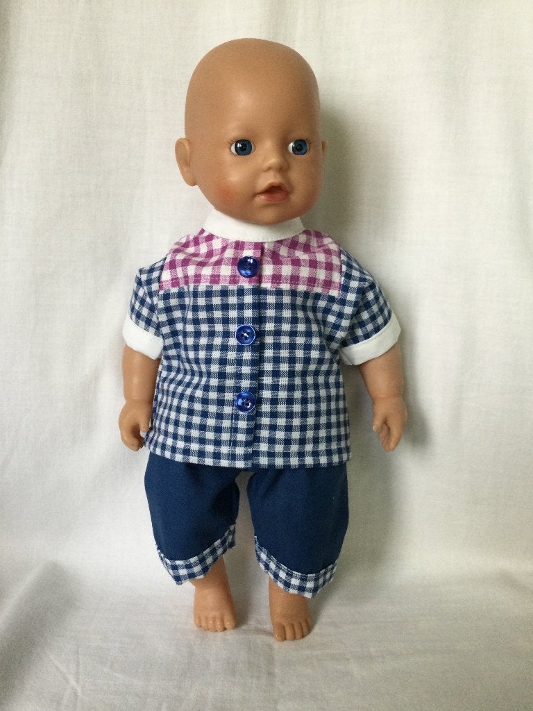 Poppenkleren voor 34cm babypop jongen, Ophalen of Verzenden, Nieuw, Babypop