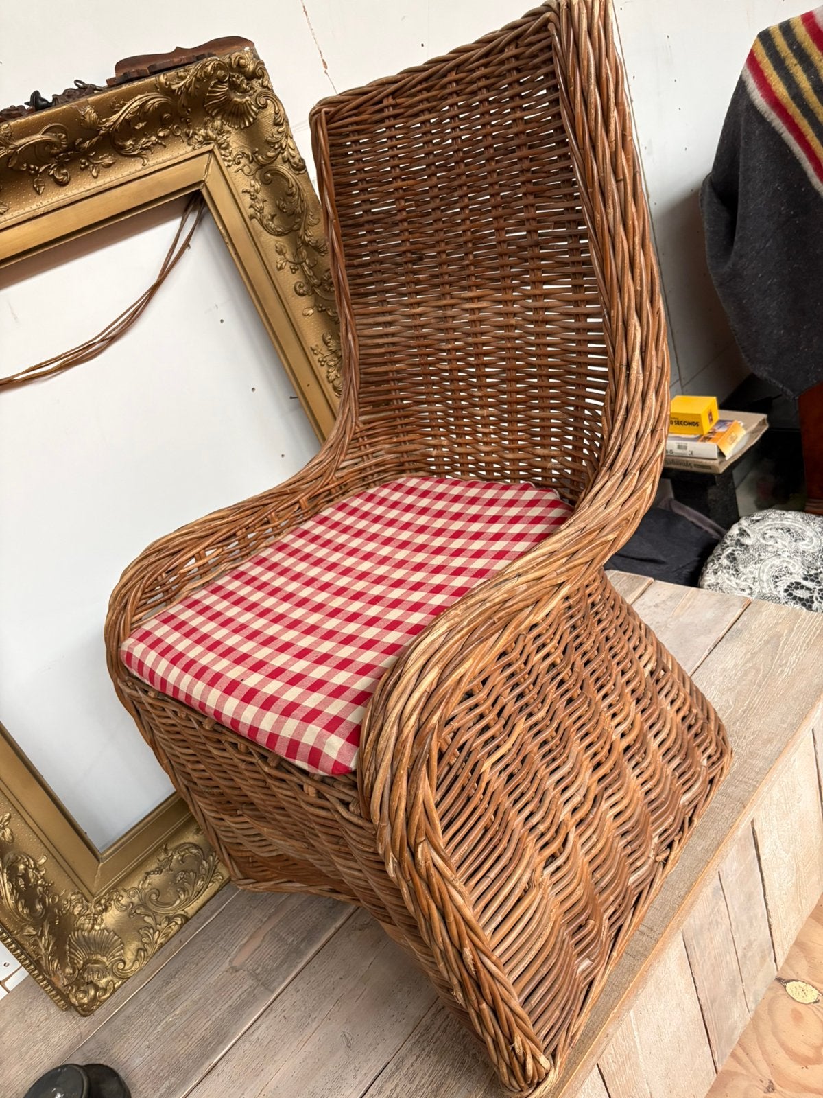 5 rieten stoelen eetkamer stoelen riet sterk, Ophalen, Gebruikt, Rotan