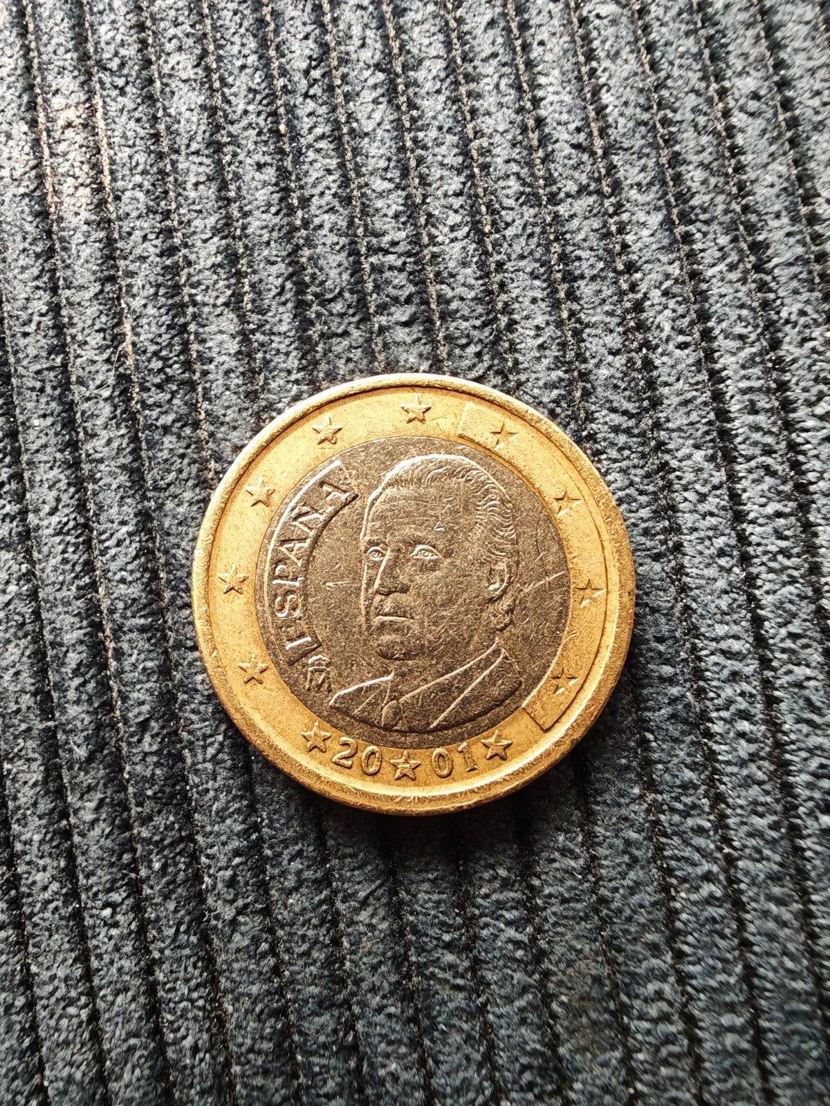 1 Euro Munt Spanje 2001 - Koning Juan Carlos I, Ophalen of Verzenden