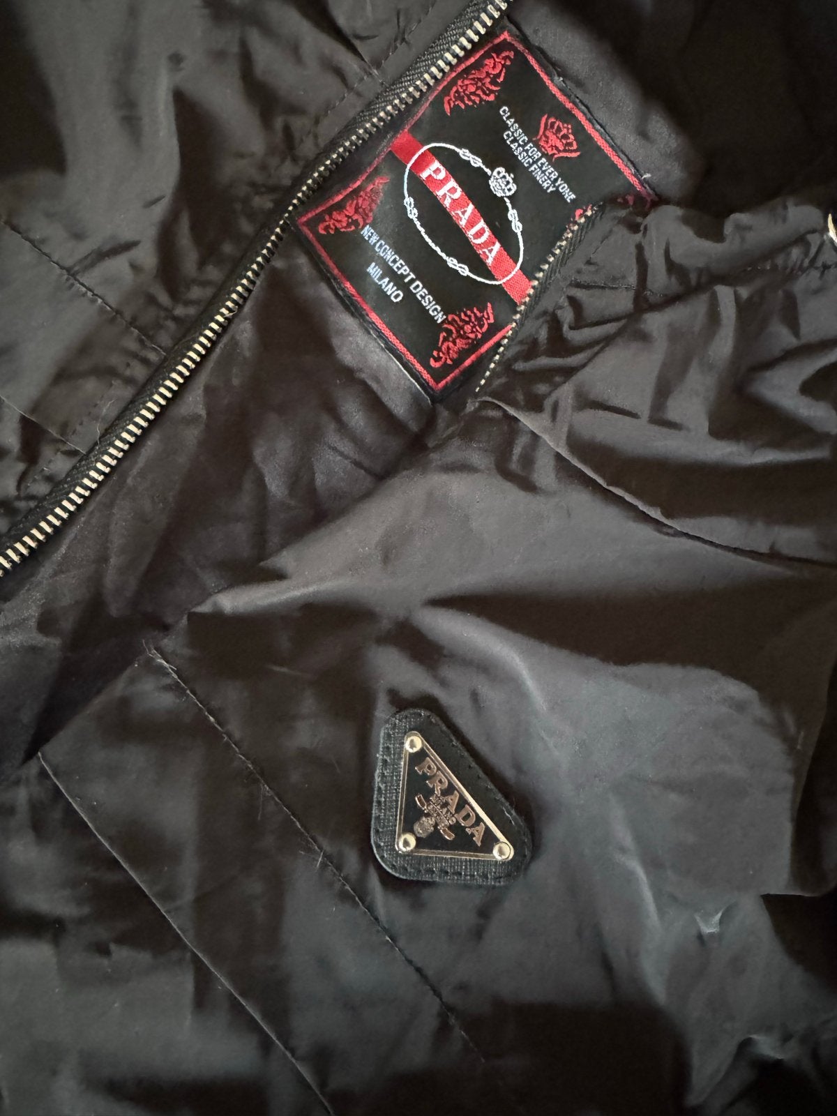 Prada jas zwart, Kleding | Heren, Jassen | Zomer, Verzenden, Nieuw, Overige maten, Zwart