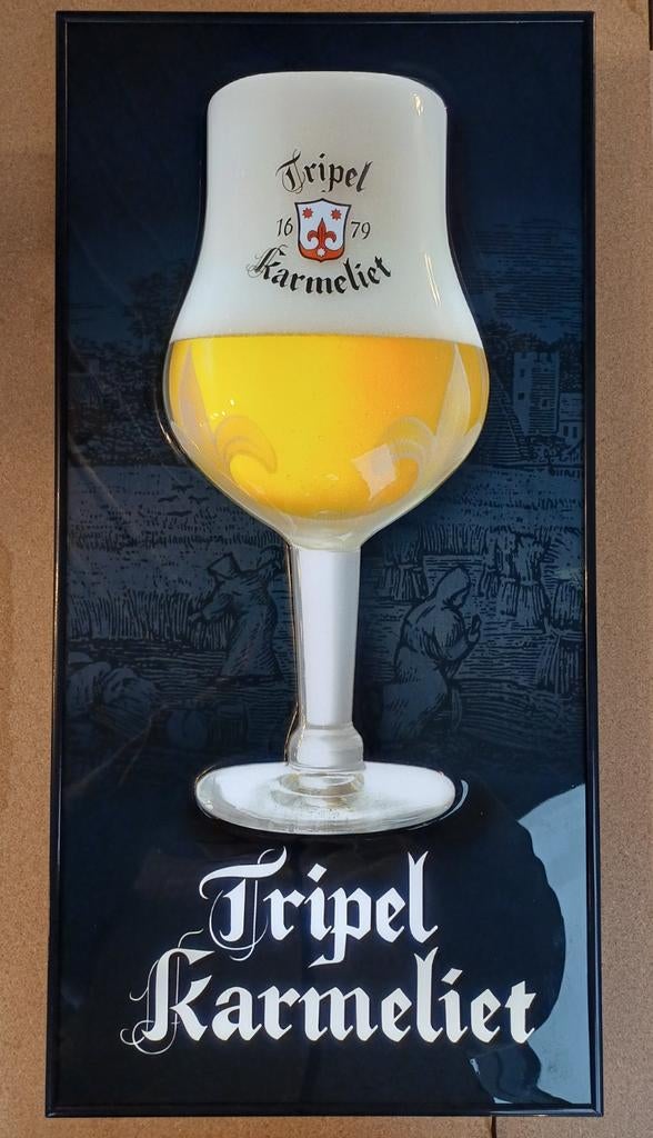 Tripel Karmeliet Led Lichtreclame / Lichtbak, Verzamelen, Biermerken, Ophalen, Nieuw, Overige typen, Overige merken