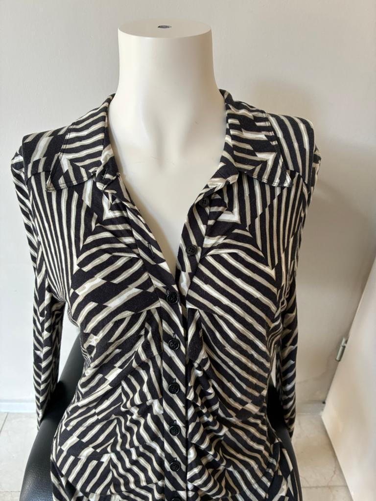 Claudia Sträter jurk maat 38, zwart/wit gestreept, Kleding | Dames, Jurken, Maat 38/40 (M), Zwart, Ophalen of Verzenden, Zo goed als nieuw