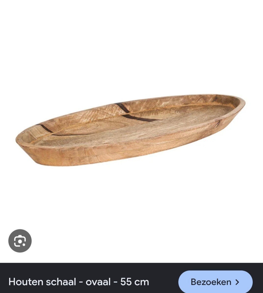 gezocht: houten schaal ovaal 55cm. Xenos, Ophalen of Verzenden