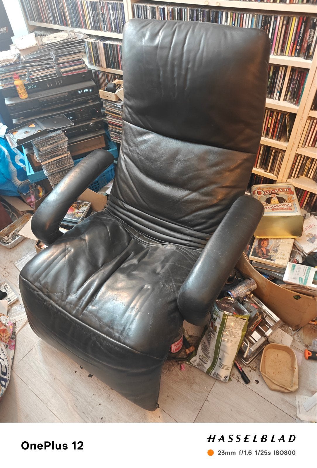 Comfortabele bruine Jori leren fauteuil, Ophalen, Gebruikt, Modern comfort, 50 tot 75 cm