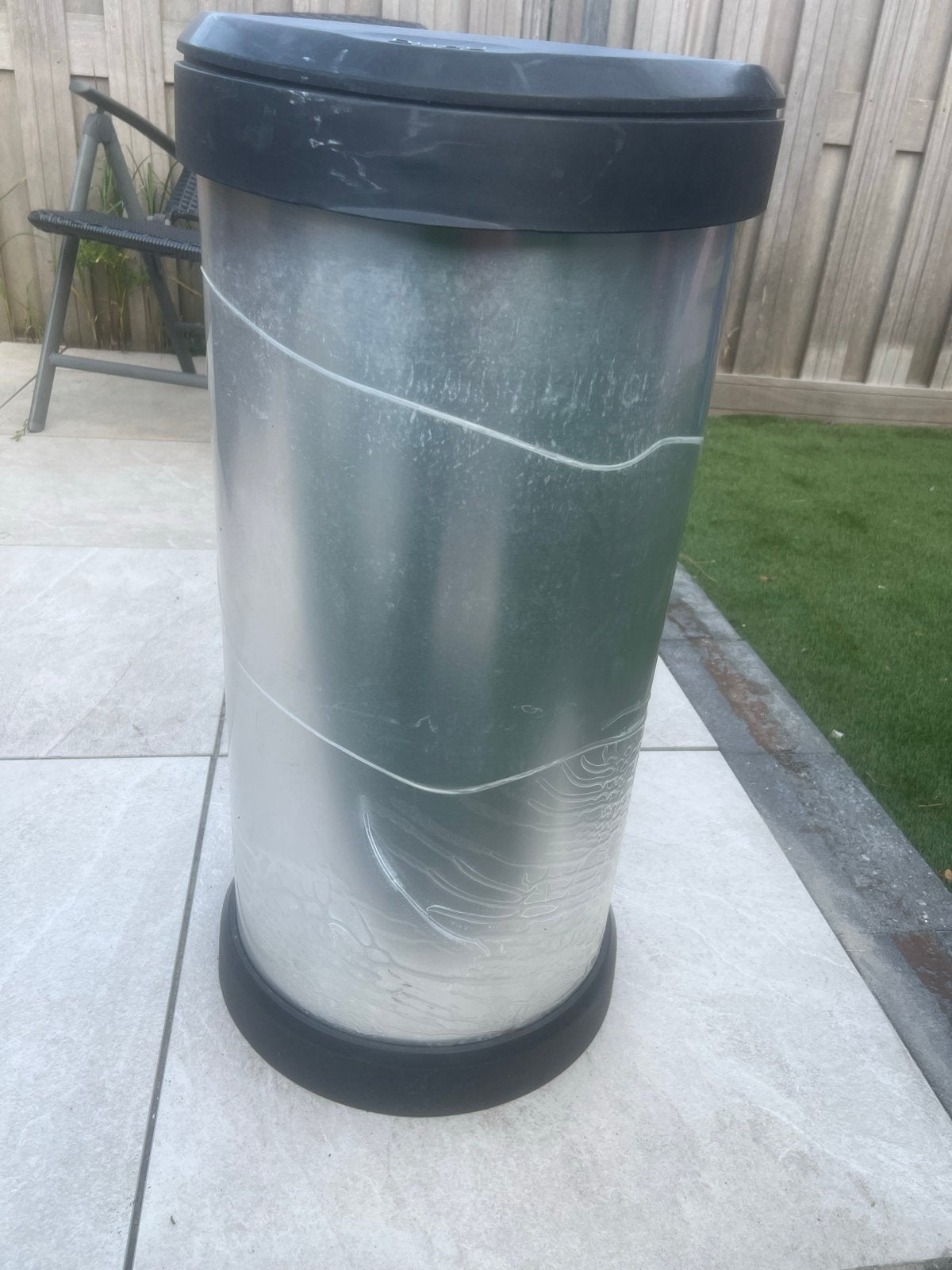 Curver Decobin push-Prullenbak 40L, zilverkleurig, Ophalen, 50 – 75, Gebruikt, Metaal