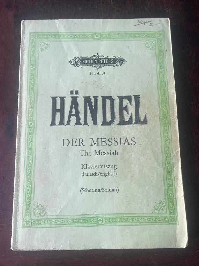 Händel - Der Messias (The Messiah) - Klavierauszug, Klassiek, Ophalen of Verzenden, Zo goed als nieuw, Koor