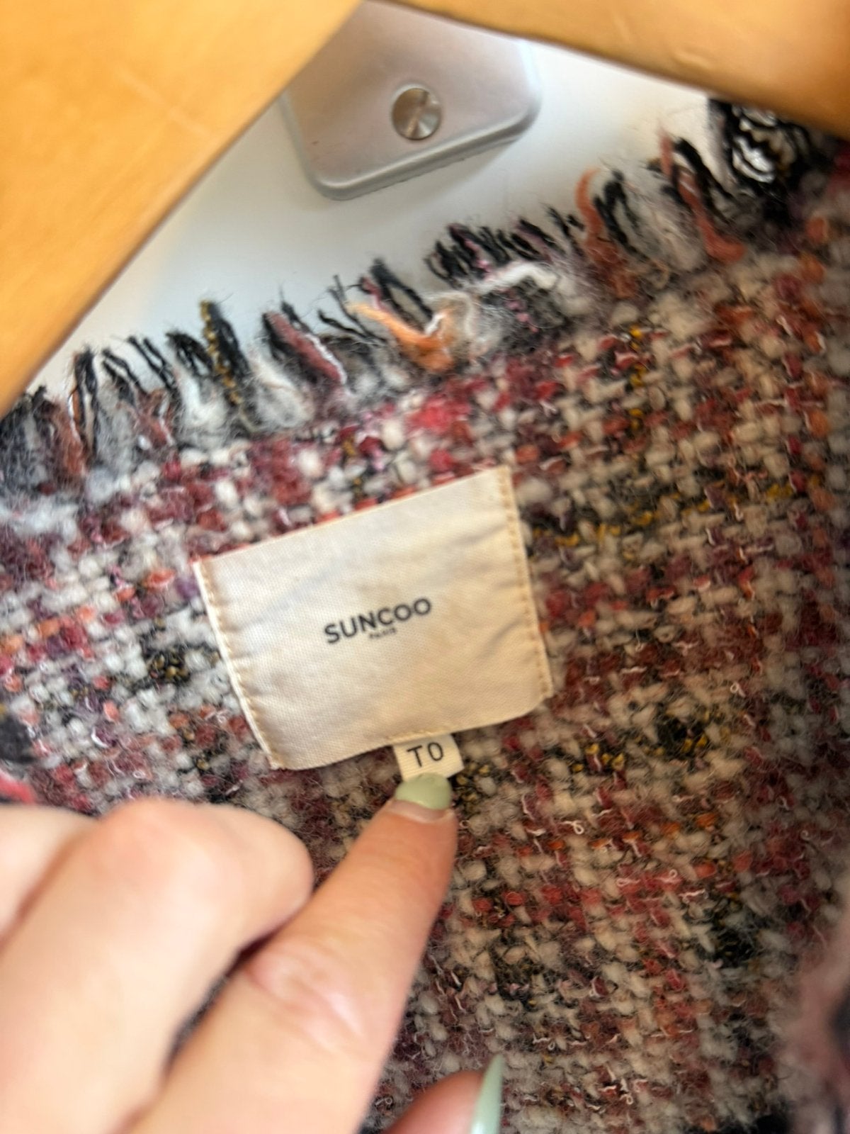 ZGAN- Warm herfstjasje blazer geruit van Suncoo maat XS, Ophalen of Verzenden, Zo goed als nieuw, Jasje, Maat 34 (XS) of kleiner