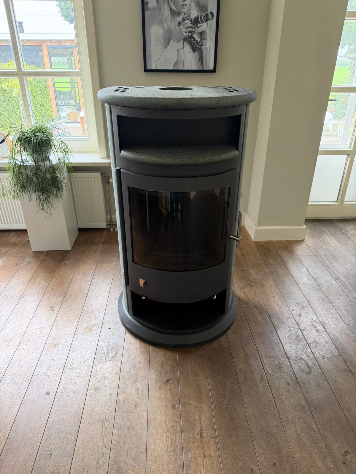 Drooff Varese 9kW Speksteenkachel Houtkachel Vrijstaand, Huis en Inrichting, Verzenden, Houtkachel, Zo goed als nieuw, Vrijstaand