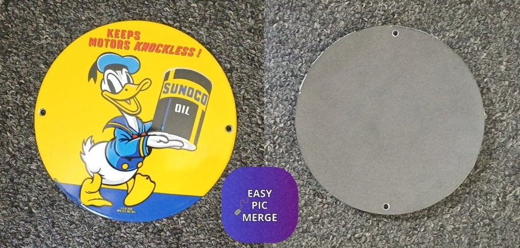 Sunoco oil keeps motors knockless! bombe emaille bord, Ophalen of Verzenden
