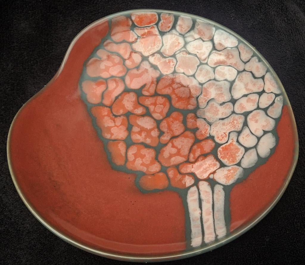 Ceramic design plate ANU PENTIK made in Finland, signed, Ophalen of Verzenden