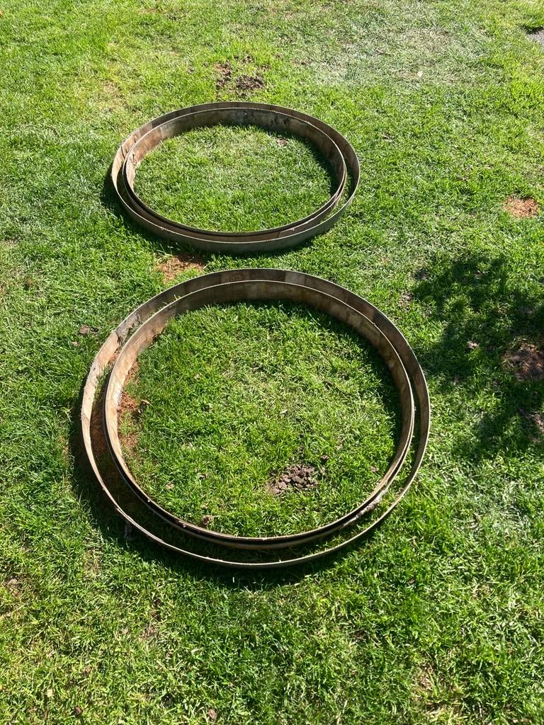 Ringen van wijnvat, Tuin en Terras, Regentonnen, Ophalen, Gebruikt, Metaal