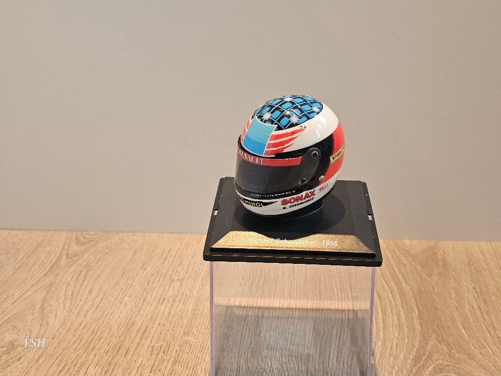 Helm 1:5, Michael Schumacher , 1995, SPARK. (los decallvel), Ophalen of Verzenden, Zo goed als nieuw, Formule 1