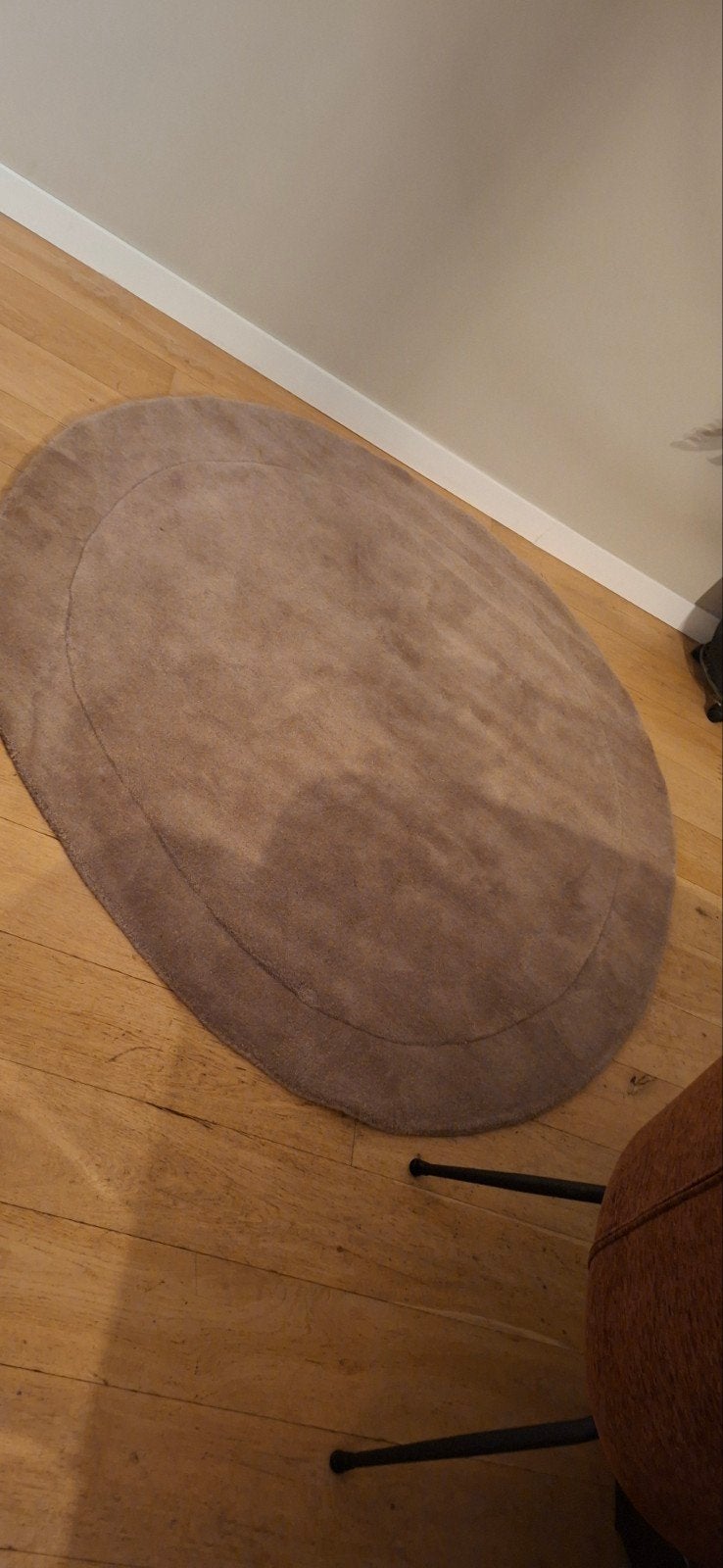Nieuw Nous Living wollen vloerkleed 160x160 cm, Bruin, 150 tot 200 cm, Rond, Nieuw