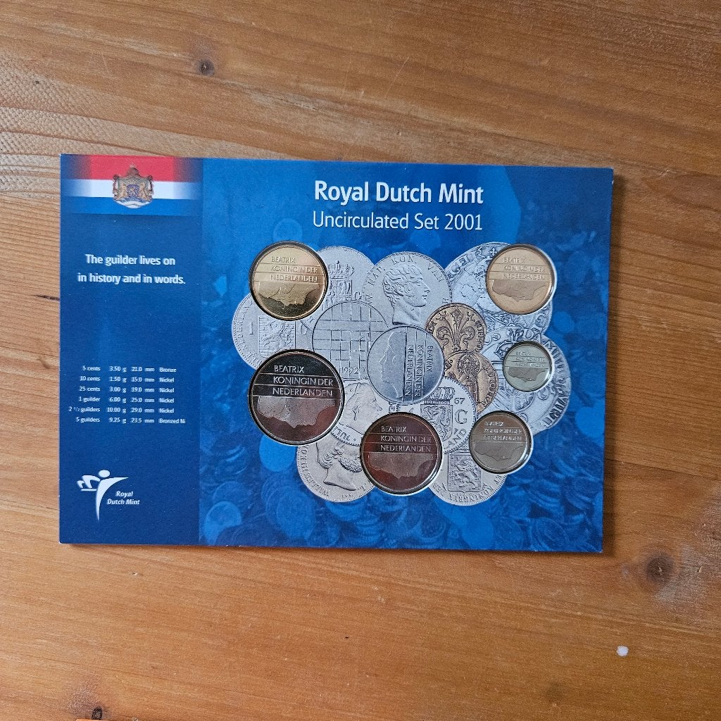 Unciculated Set 2001 Nederland Gulden, Postzegels en Munten, Munten | Nederland, Ophalen of Verzenden, Koningin Beatrix, Overige waardes