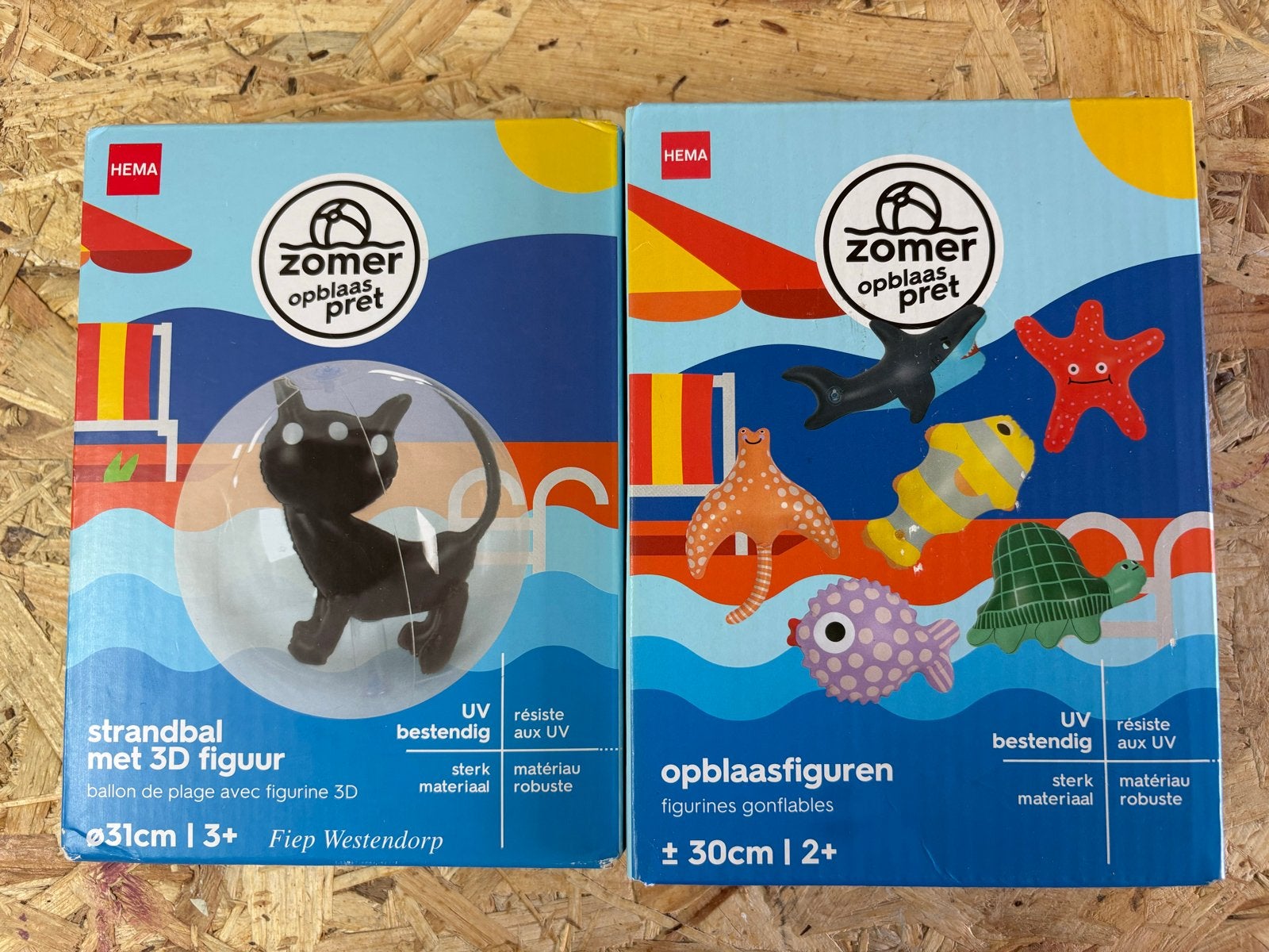 Nieuw HEMA Strandbal met 3D figuur en opblaasfiguren, Ophalen of Verzenden, Nieuw