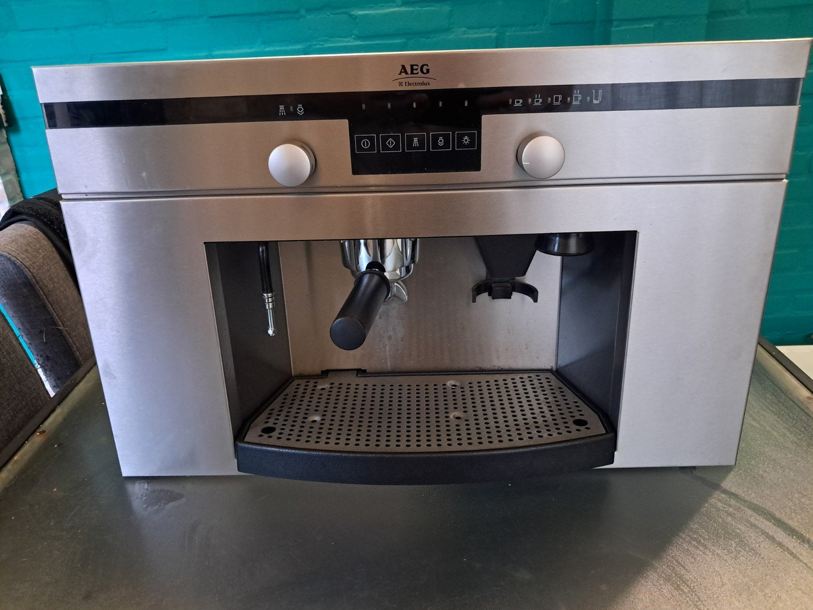 AEG/Electrolux Profi-Espresso-Kaffeeautomat PE 8039-M, Ophalen, Espresso apparaat, Gemalen koffie, Stoompijpje