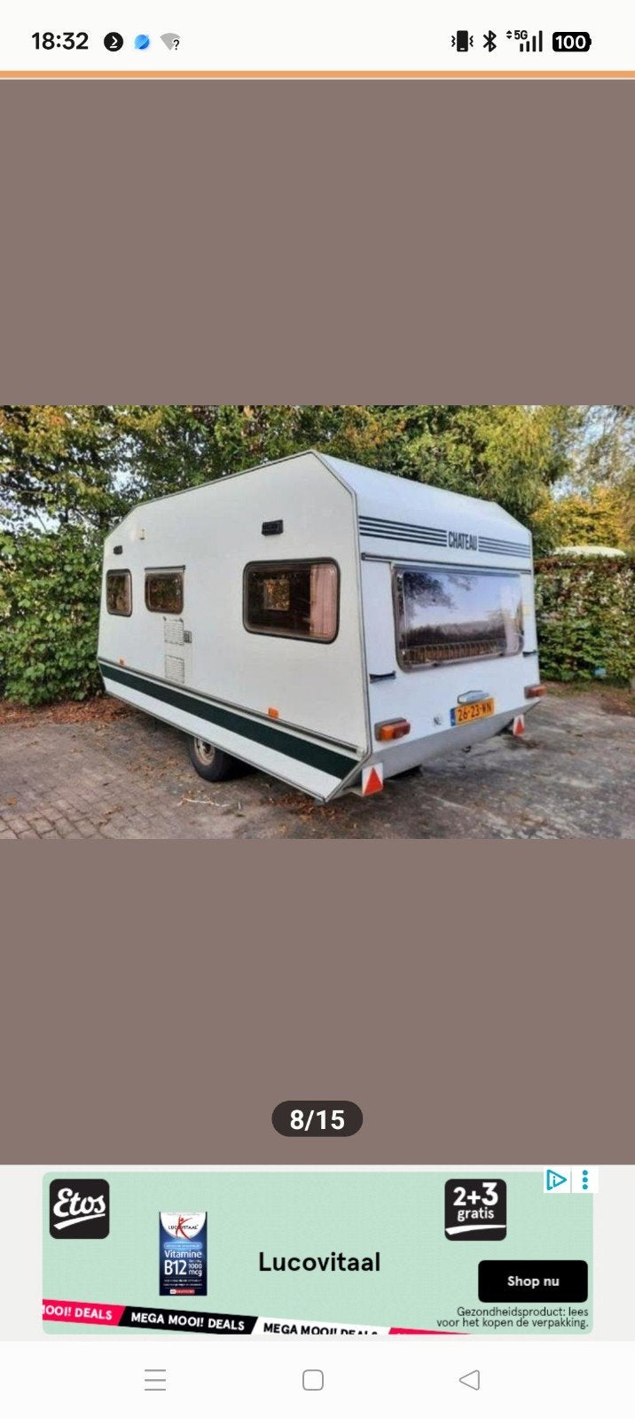 Vintage Chateau caravan - Inclusief voortent+luifel, Caravans en Kamperen, Chateau, Treinzit, Particulier, Gascomfoor