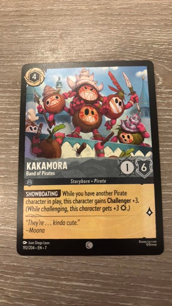 Disney Lorcana Kakamora band of pirates 192-204 7ARI nonfoil, Ophalen of Verzenden, Zo goed als nieuw