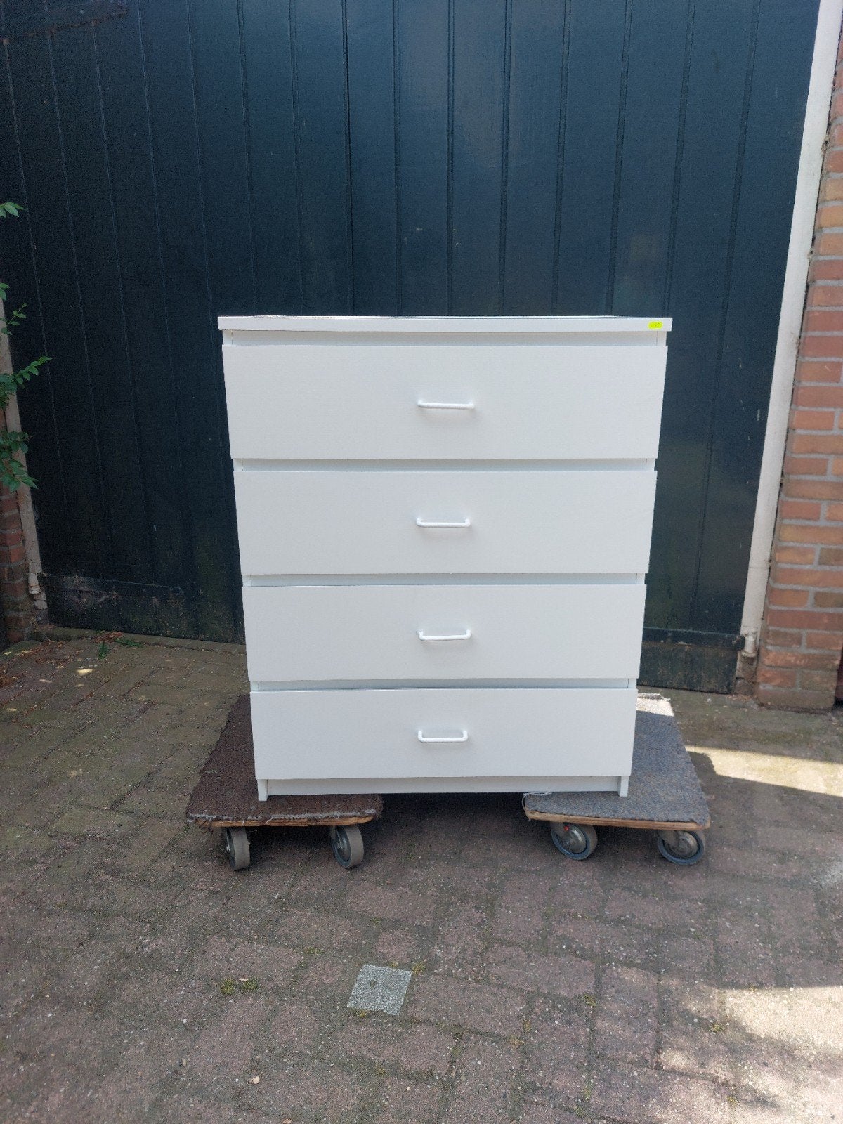 Witte ladekast - B80 D48 H100 cm, Huis en Inrichting, Kasten | Ladekasten, Ophalen, Gebruikt, 100 tot 150 cm, 50 tot 100 cm