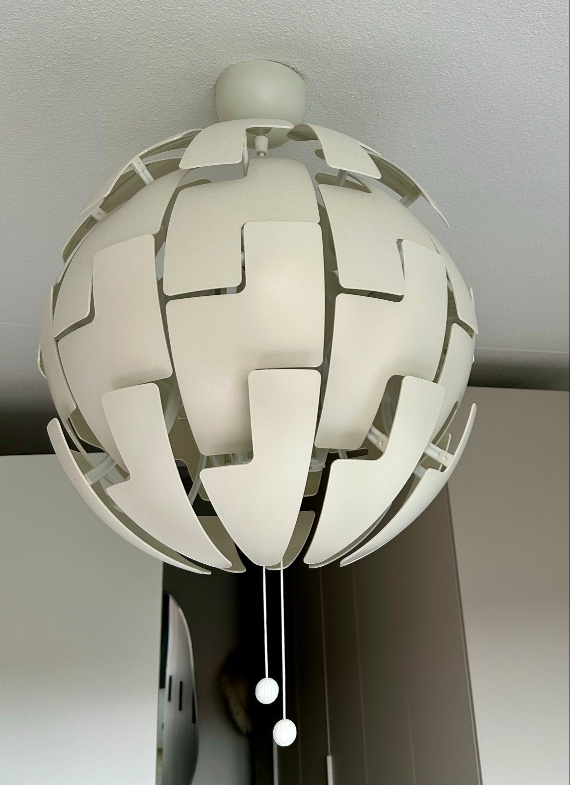 IKEA PS 2014 Hanglamp - Wit, verstelbaar, Huis en Inrichting, Lampen | Hanglampen, Ophalen, Zo goed als nieuw, Kunststof, E27 (groot)