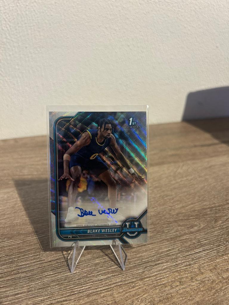 Blake Wesley 2021-22 Topps Bowman U Chrome Autograph /199, Hobby en Vrije tijd, Stickers en Plaatjes, Ophalen of Verzenden, Zo goed als nieuw