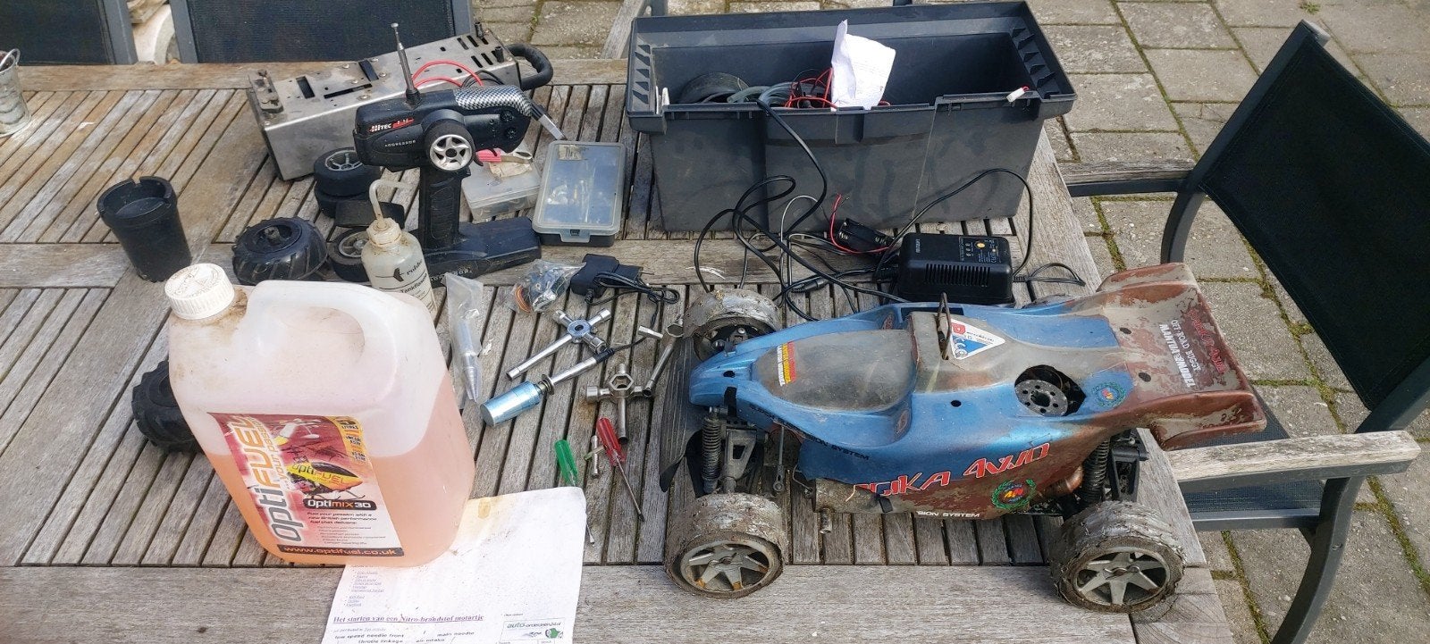 RC Nitro Auto met afstandsbediening en accessoires, Overige merken, Gebruikt, Auto, 1:32 tot 1:50