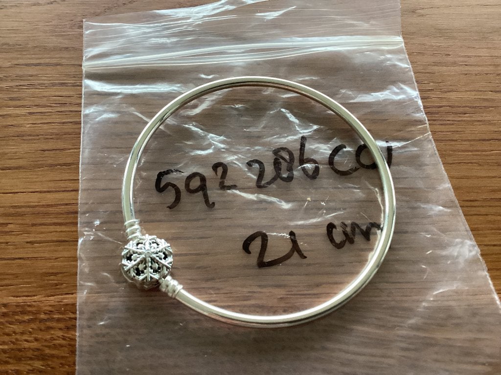 Pandora bangle armband 21 cm, Verzenden, Nieuw, Zilver, Zilver