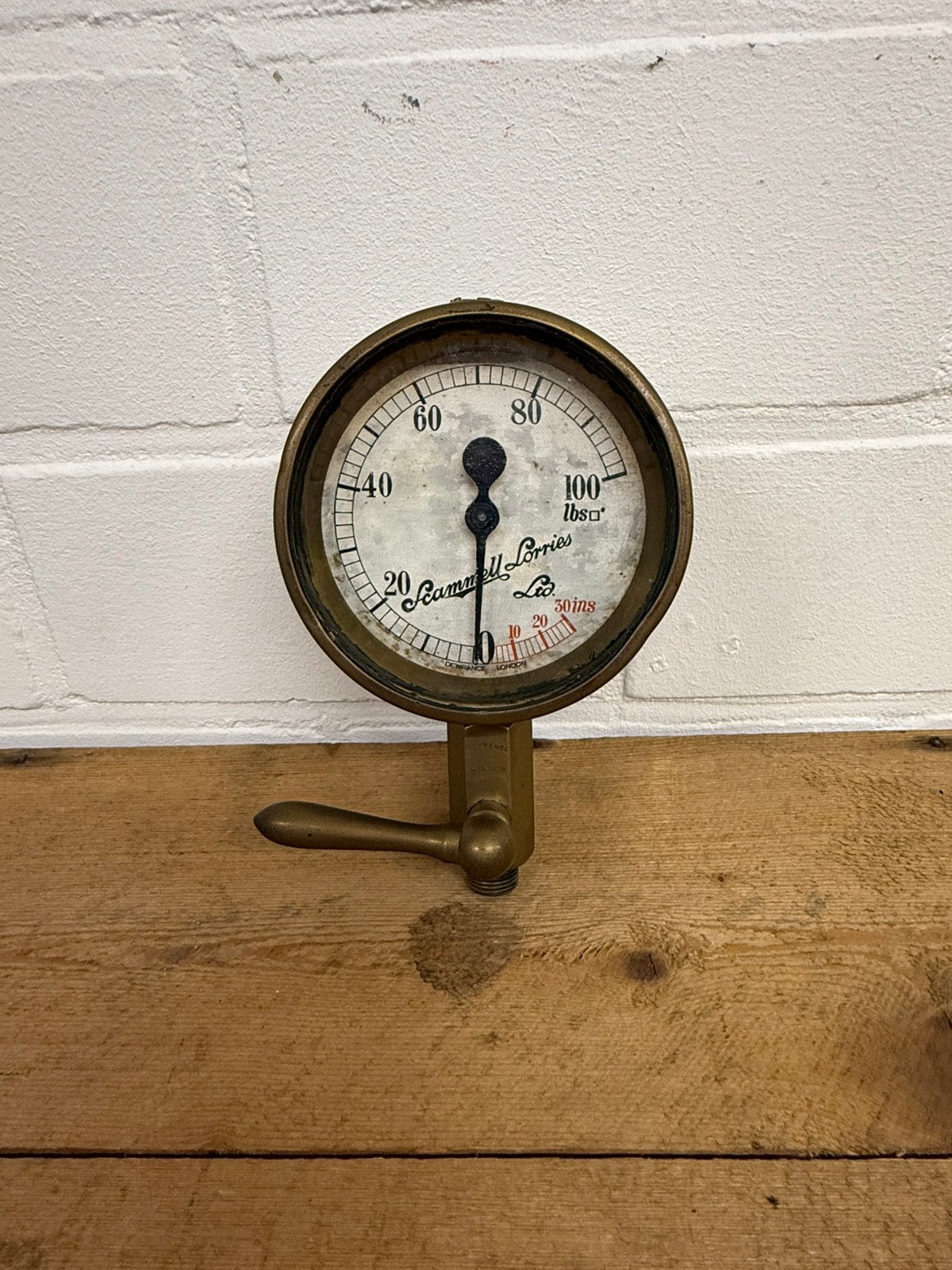 Oude engelse drukmeter stoommachine stoom machine ketel, Ophalen of Verzenden