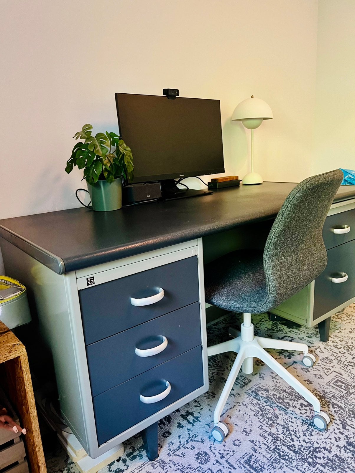 Vintage Gispen Bureau, Ophalen, Gispen, Gebruikt, 150 cm
