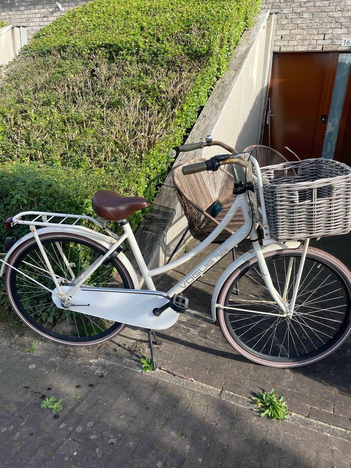 Vogue Elite Damesfiets met Mand - Crème, Fietsen en Brommers, Velgrem, 50 tot 53 cm, Ophalen, Overige merken