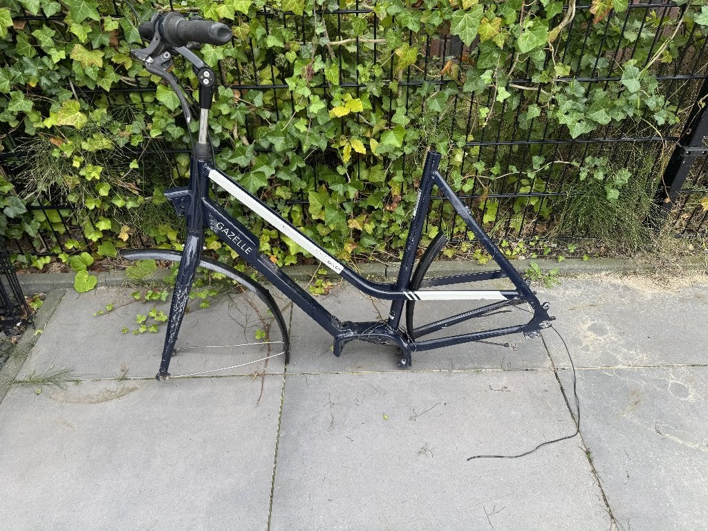 Gazelle fietsframe met stuur en voorvork, Ophalen, Frame, Gebruikt, Elektrische fiets