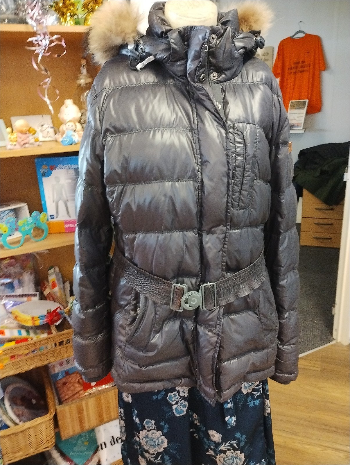 Moscoow Dames Winterjas - Maat XXL, Maat 46/48 (XL) of groter, Ophalen of Verzenden, Grijs, Gedragen
