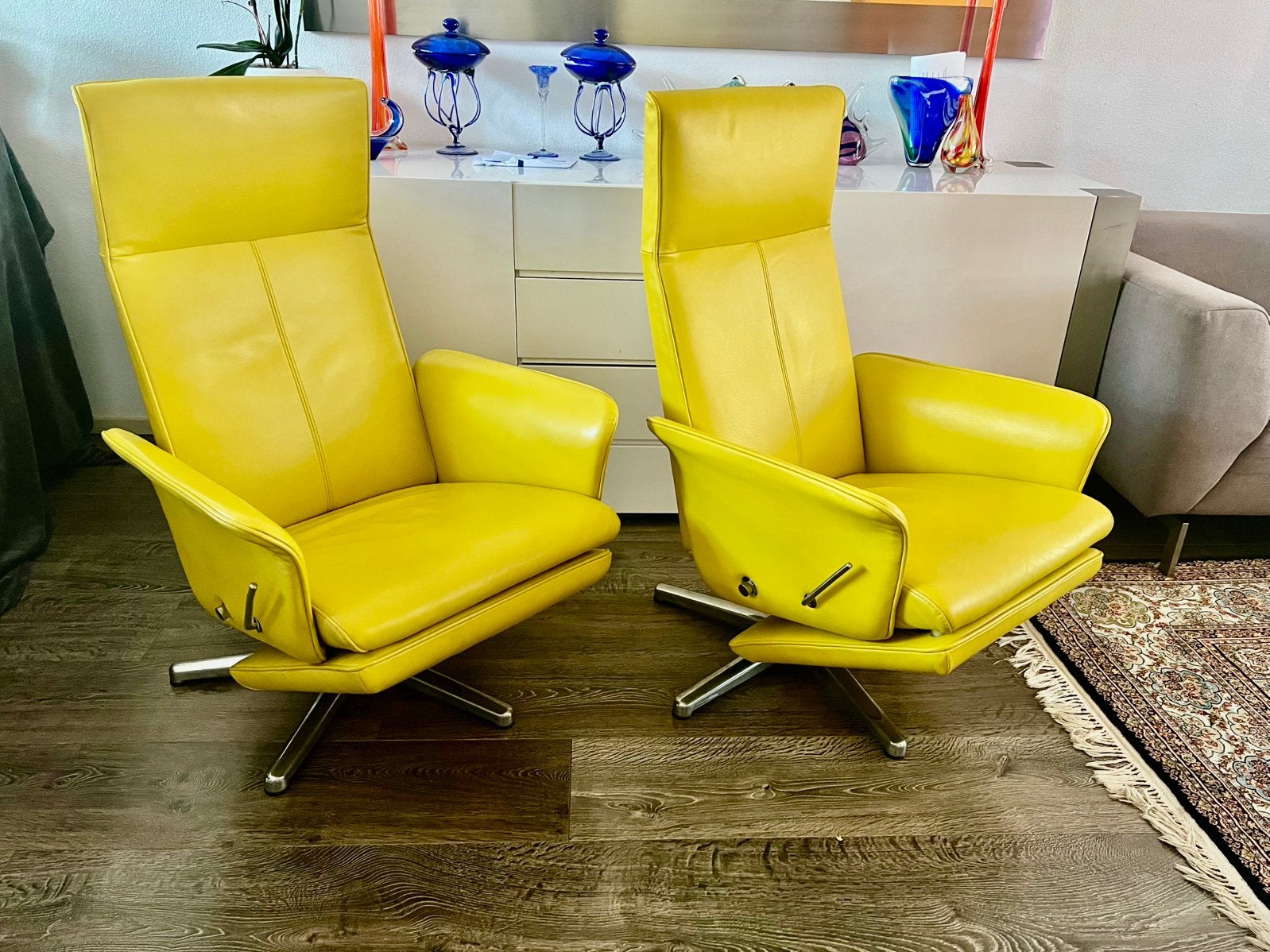 Set van twee relaxstoelen/relaxfauteuils merk twist, Huis en Inrichting, Fauteuils, Ophalen, Zo goed als nieuw, Leer, Fauteuils/stoelen/relax/relaxfauteuils/relaxstoelen/