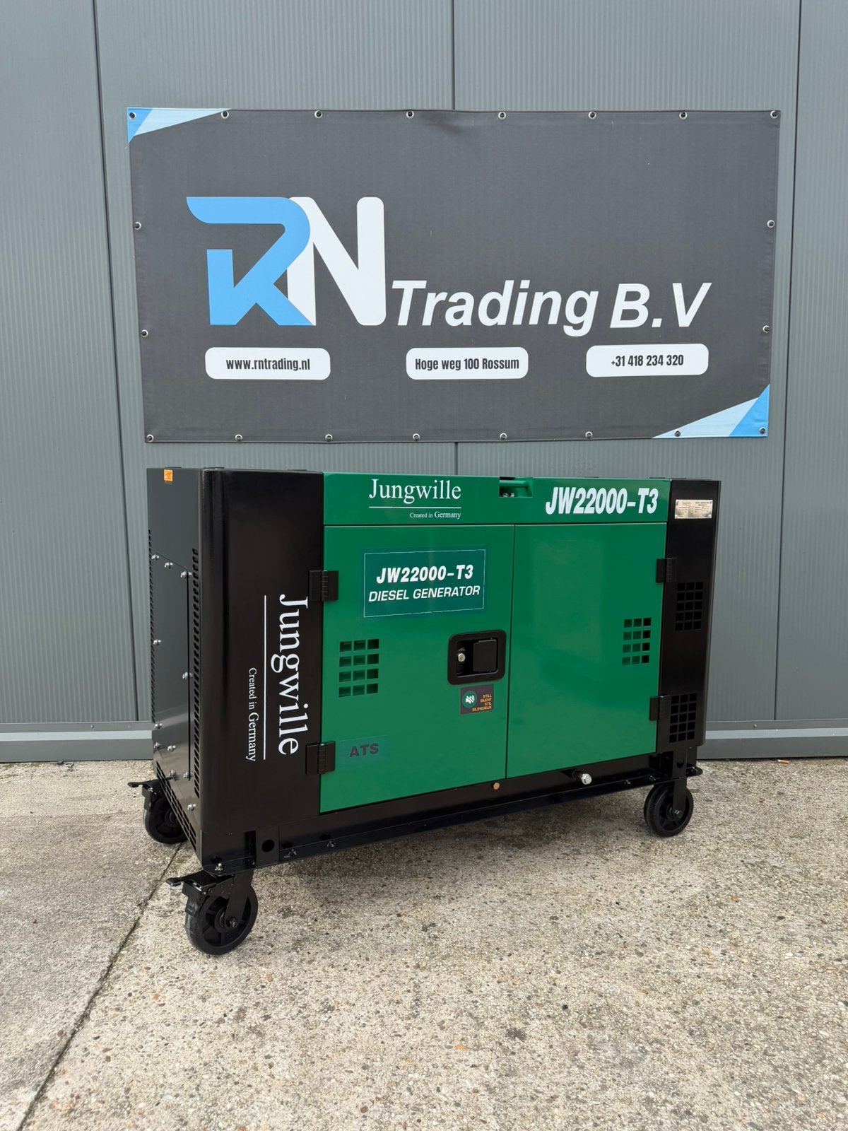 Jungwille JW22000-T3 Diesel Generator 20 kVA – NIEUW, Ophalen, Nieuw, 10 tot 30 kVA, Elektrisch startend