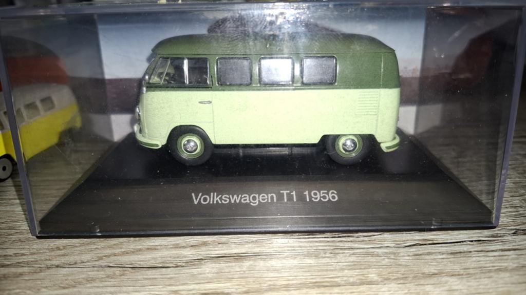 Volkswagen T1 1956 Busje Miniatuur - Groen/Crème, Ophalen of Verzenden, Zo goed als nieuw, Bus of Vrachtwagen