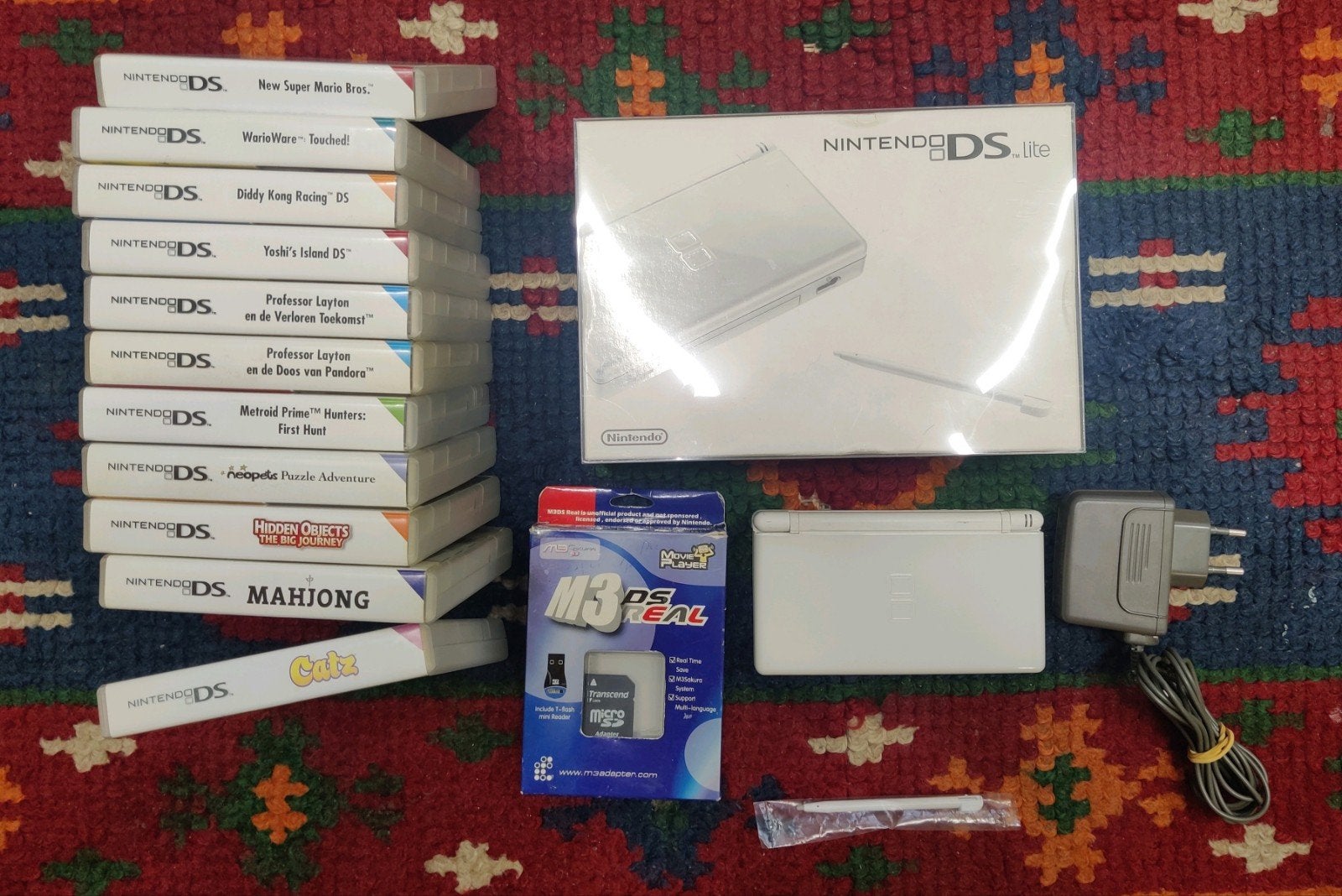 Nintendo DS Lite Wit met 11 games en Doos, Wit, Ophalen of Verzenden, DS Lite, Gebruikt