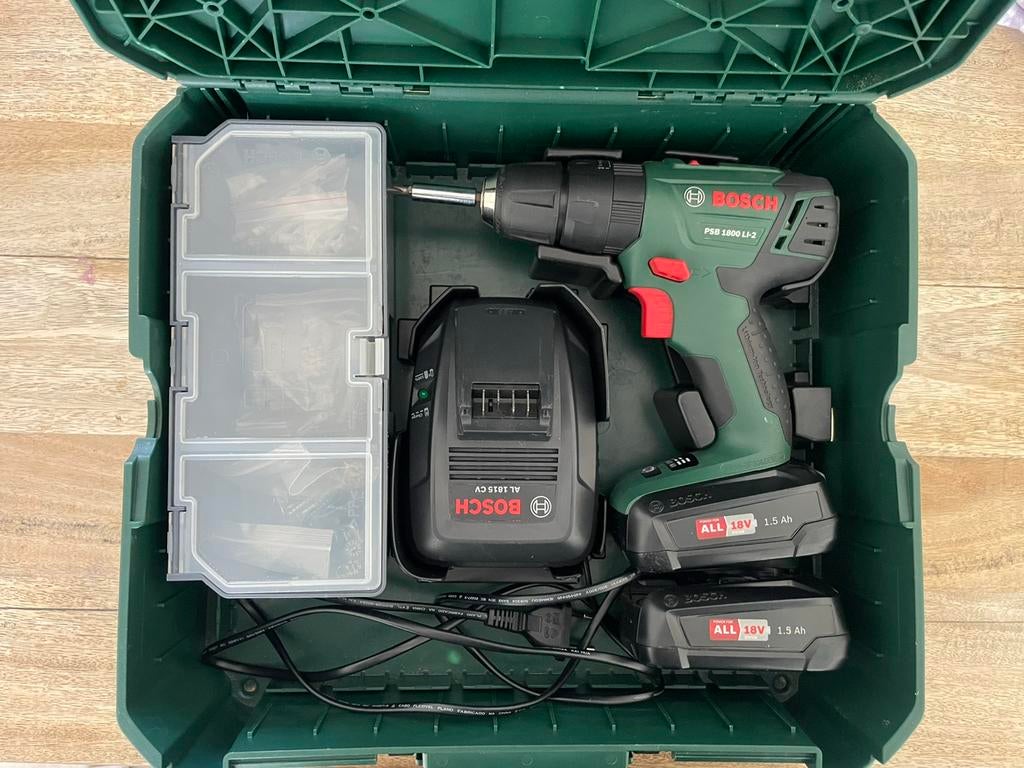 Bosch PSB 1800 LI-2 systembox, Doe-het-zelf en Verbouw, Gereedschap | Boormachines, Ophalen, Boor- en Schroefmachine
