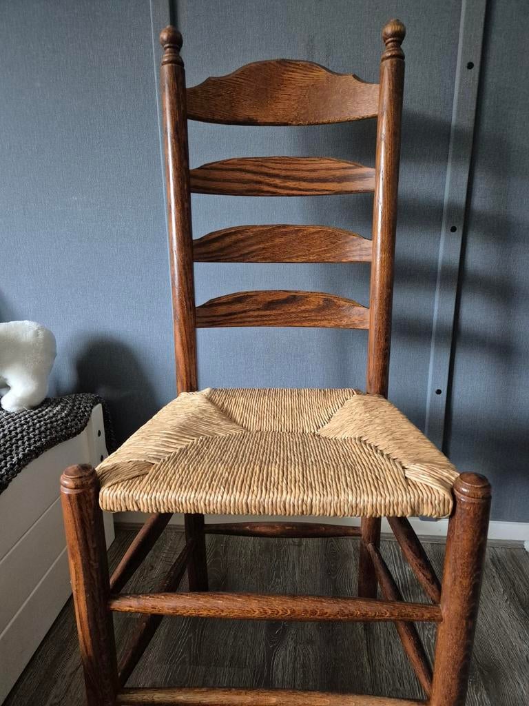 4 Prachtige eiken eethoekstoelen., Ophalen of Verzenden