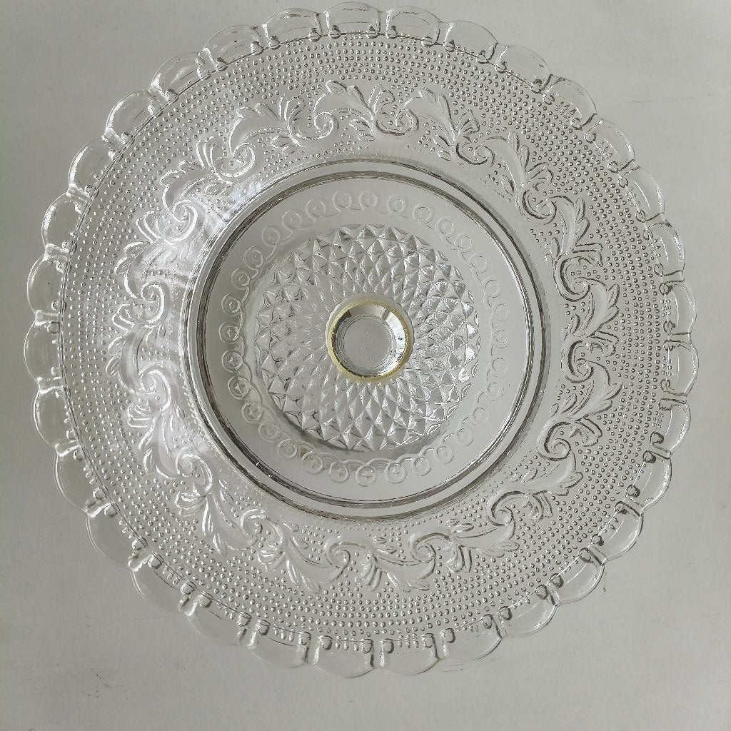 serveerschaal glas, Op voet, Schaal, Rond, Ophalen of Verzenden